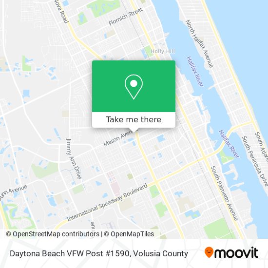 Daytona Beach VFW Post #1590 map