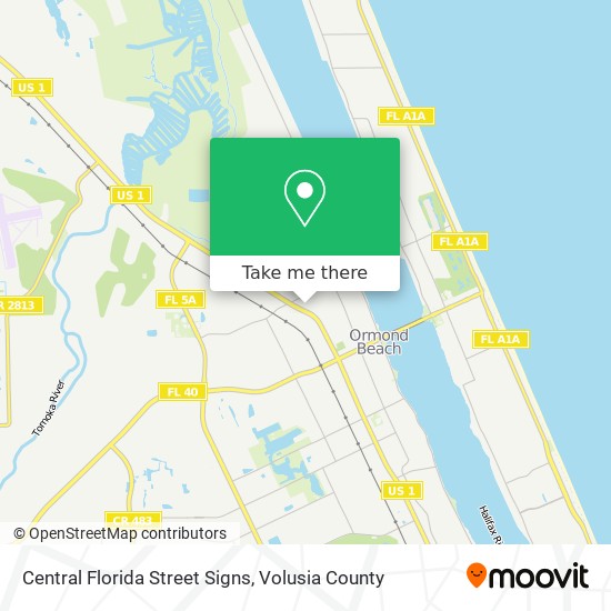 Central Florida Street Signs map