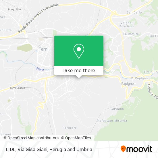 LIDL, Via Gisa Giani map