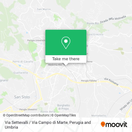 Via Settevalli / Via Campo di Marte map