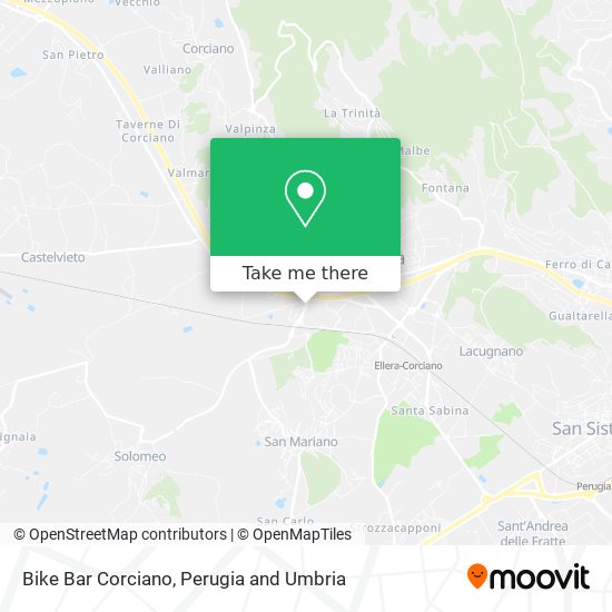 Bike Bar Corciano map