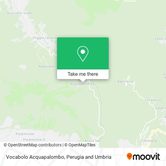 Vocabolo Acquapalombo map