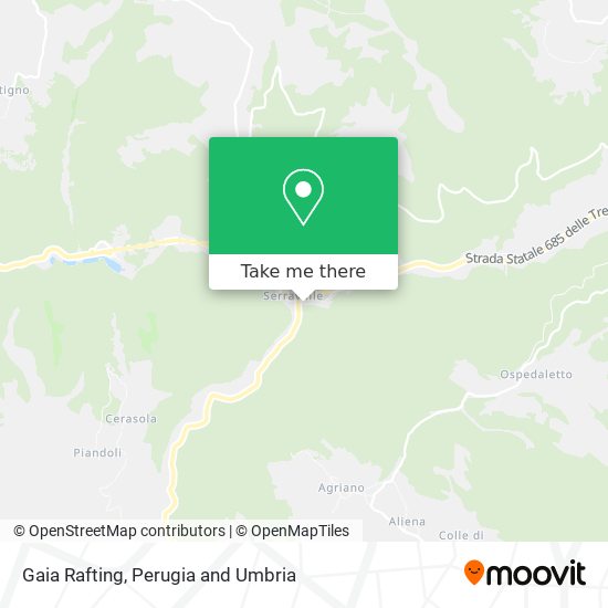 Gaia Rafting map