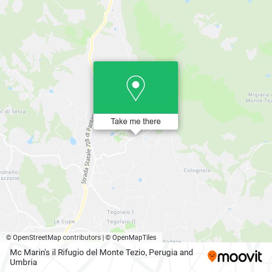 Mc Marin's il Rifugio del Monte Tezio map