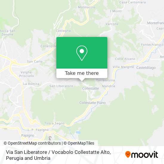 Via San Liberatore / Vocabolo Collestatte Alto map