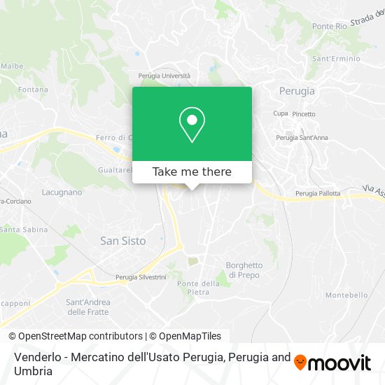 Venderlo - Mercatino dell'Usato Perugia map