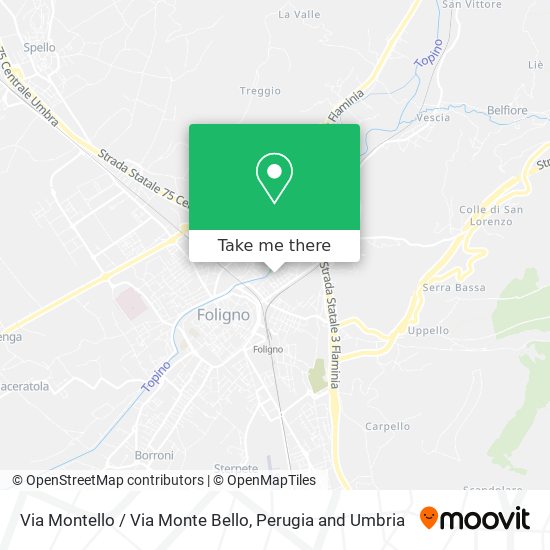 Via Montello / Via Monte Bello map