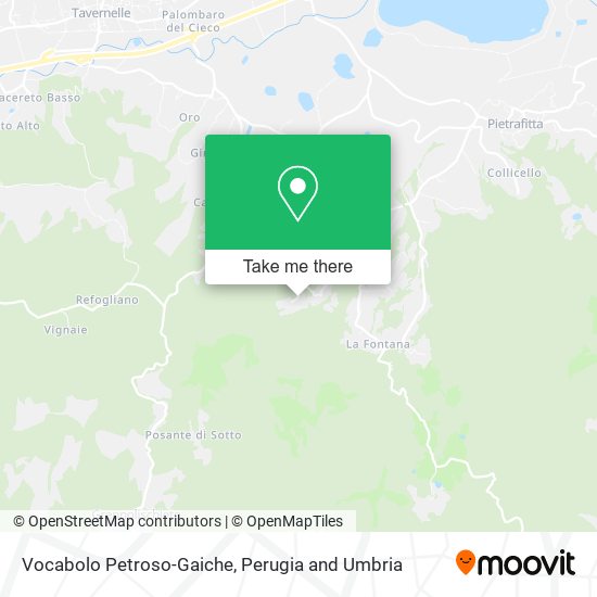 Vocabolo Petroso-Gaiche map
