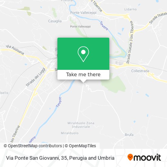 Via Ponte San Giovanni, 35 map
