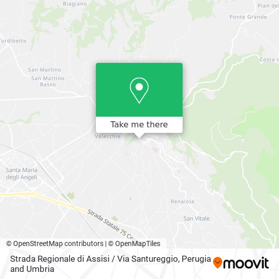 Strada Regionale di Assisi / Via Santureggio map