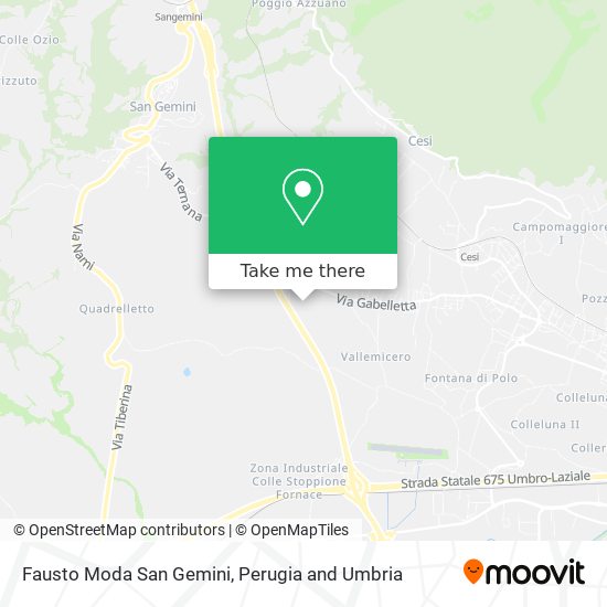 Fausto Moda San Gemini map