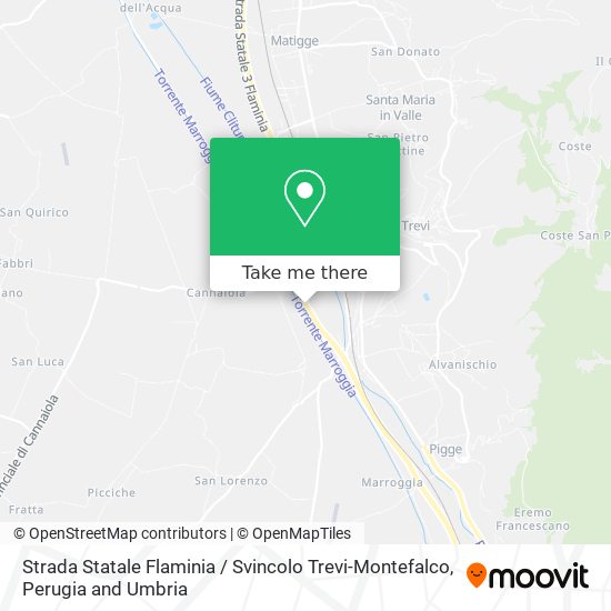 Strada Statale Flaminia / Svincolo Trevi-Montefalco map