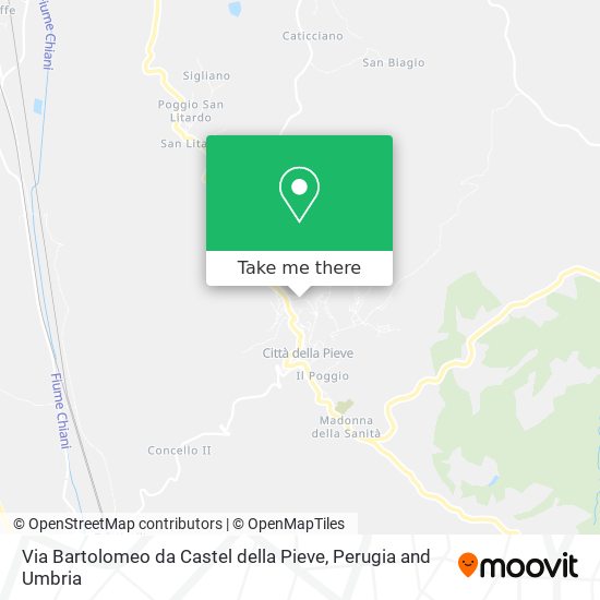 Via Bartolomeo da Castel della Pieve map