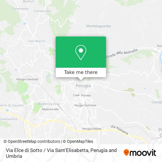 Via Elce di Sotto / Via Sant'Elisabetta map