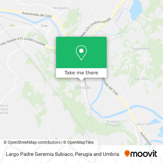 Largo Padre Geremia Subiaco map