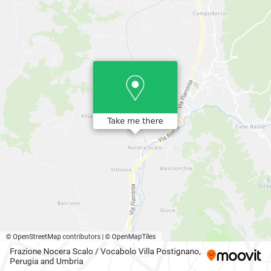 Frazione Nocera Scalo / Vocabolo Villa Postignano map