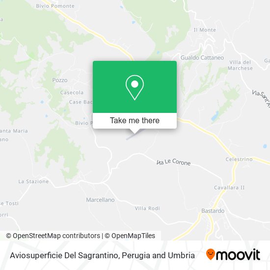 Aviosuperficie Del Sagrantino map