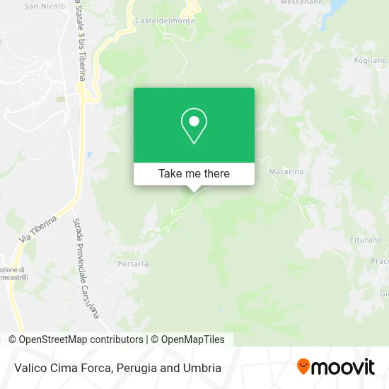Valico Cima Forca map