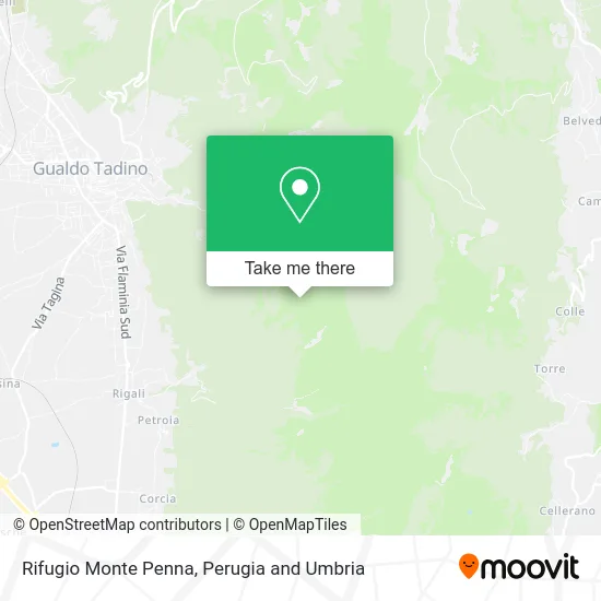Monte Penna Refuge map