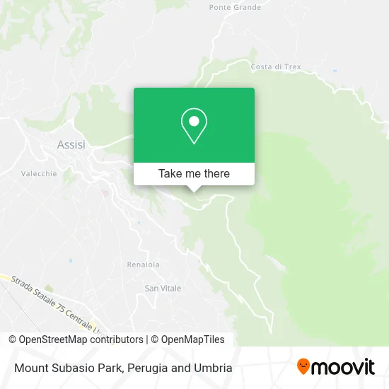 Mount Subasio Park map