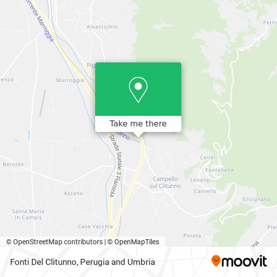Fonti Del Clitunno map