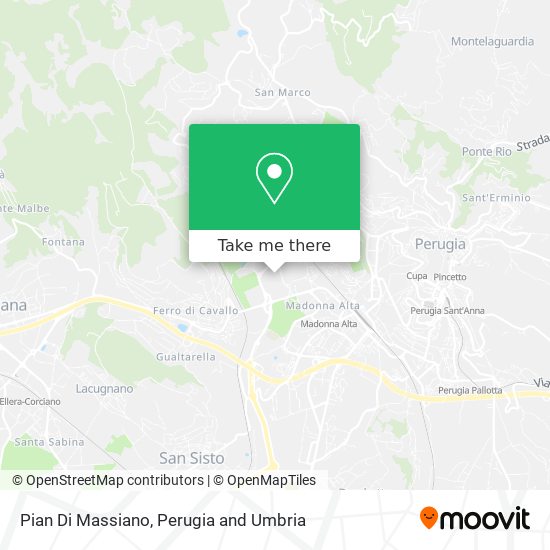 How to get to Pian Di Massiano in Perugia by bus or metro