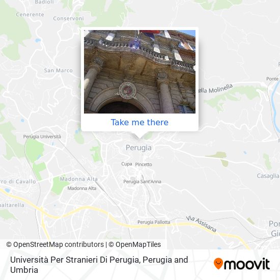 Università Per Stranieri Di Perugia map