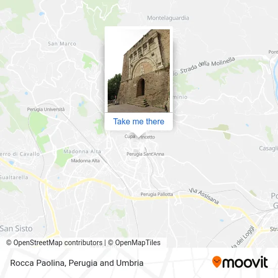 Rocca Paolina map