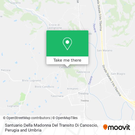 Santuario Della Madonna Del Transito Di Canoscio map