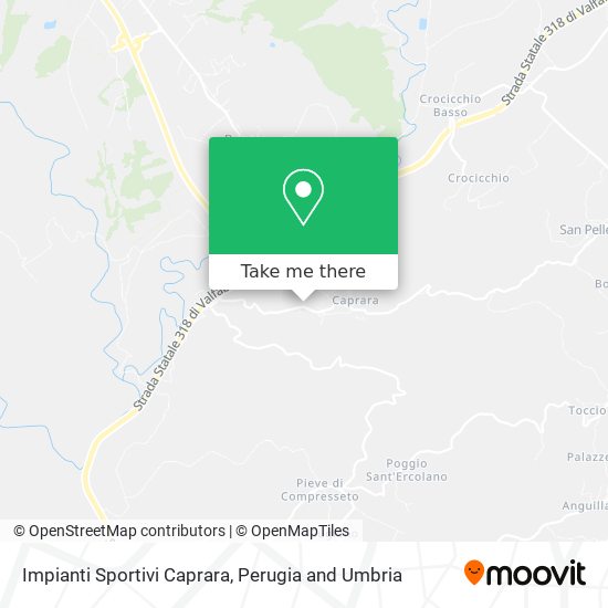 Impianti Sportivi Caprara map