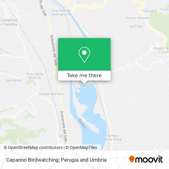 Capanno Birdwatching map