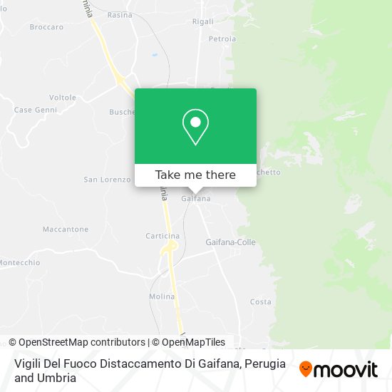 Vigili Del Fuoco Distaccamento Di Gaifana map