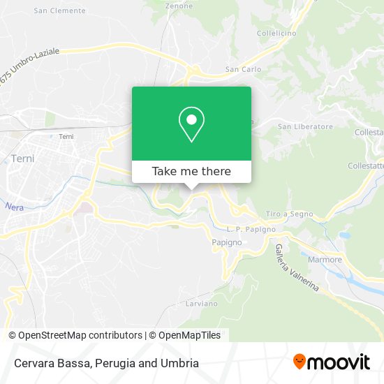 Cervara Bassa map