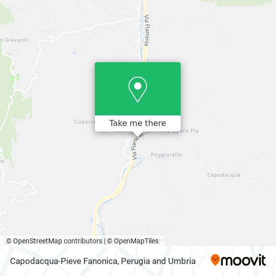 Capodacqua-Pieve Fanonica map