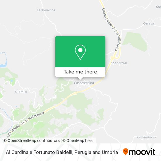 Al Cardinale Fortunato Baldelli map