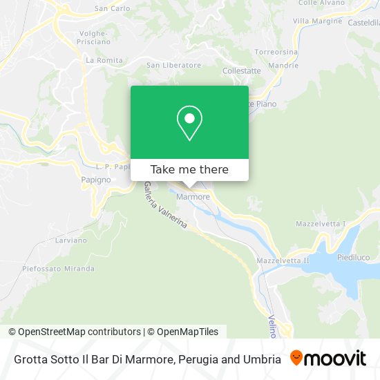 Grotta Sotto Il Bar Di Marmore map