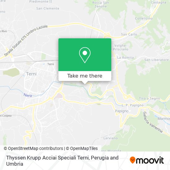 Thyssen Krupp Acciai Speciali Terni map