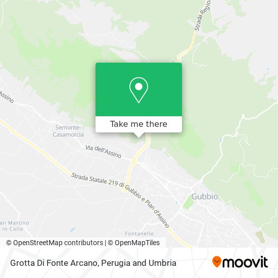 Grotta Di Fonte Arcano map