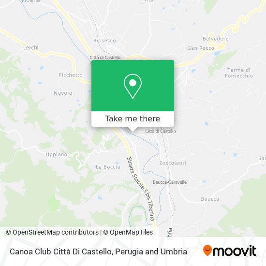 Canoa Club Città Di Castello map