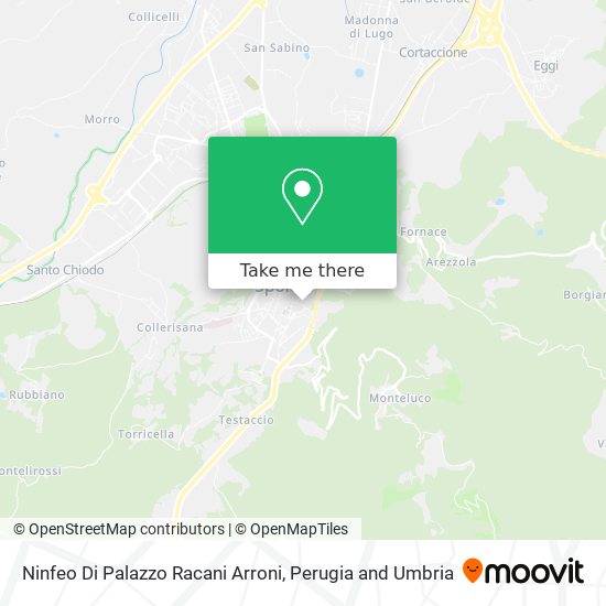 Ninfeo Di Palazzo Racani Arroni map