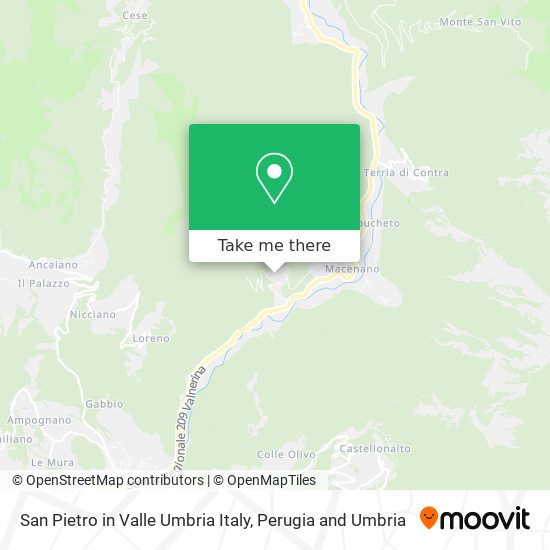 San Pietro in Valle Umbria Italy map