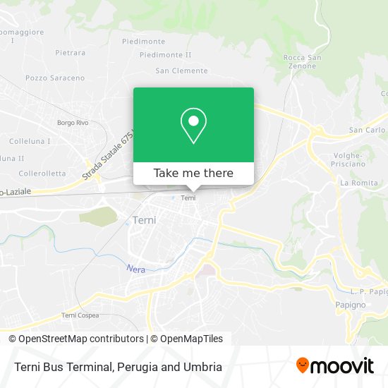 Terni Bus Terminal map