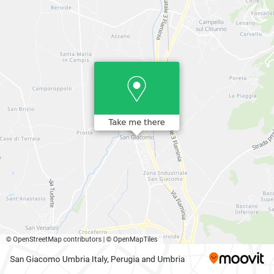 San Giacomo Umbria Italy map