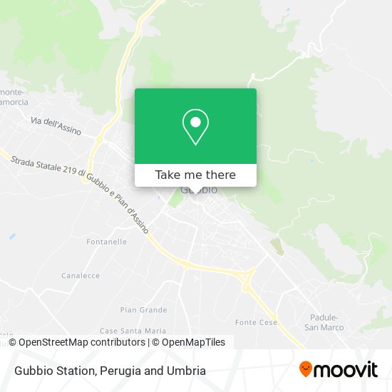 Gubbio Station map
