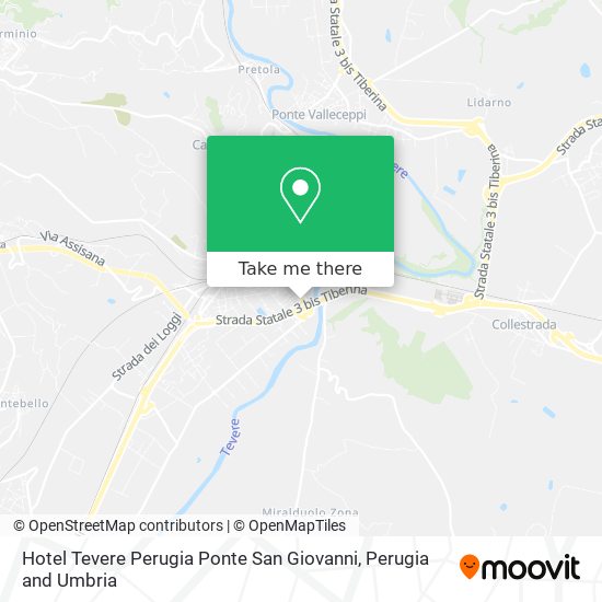 Hotel Tevere Perugia Ponte San Giovanni map
