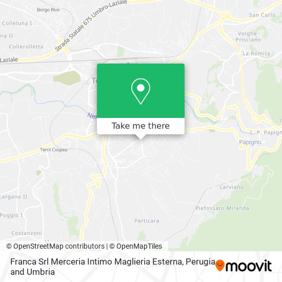Franca Srl Merceria Intimo Maglieria Esterna map