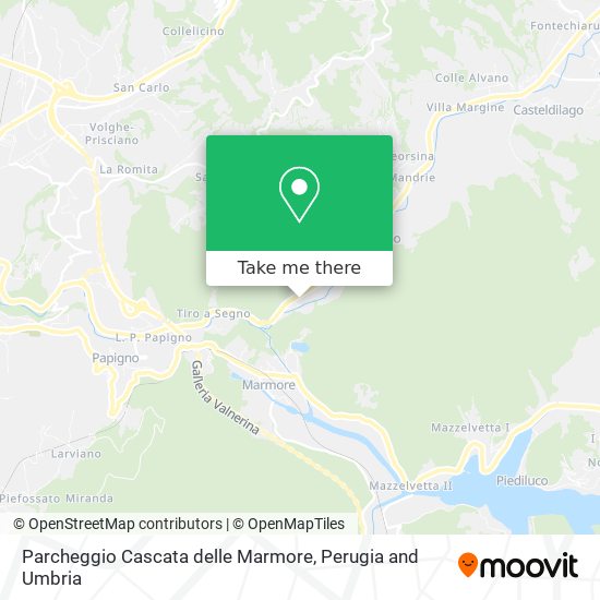 Parcheggio Cascata delle Marmore map