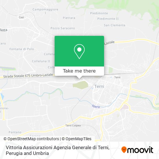 Vittoria Assicurazioni Agenzia Generale di Terni map
