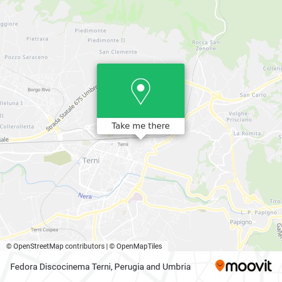 Fedora Discocinema Terni map
