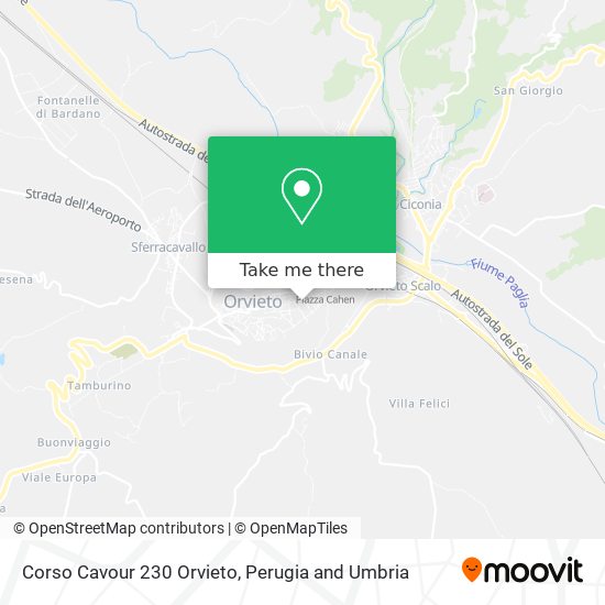 Corso Cavour 230 Orvieto map